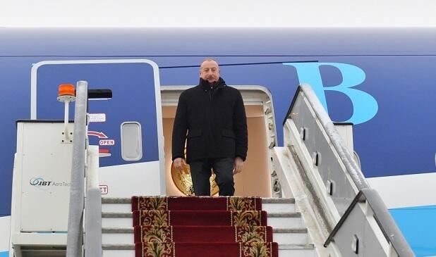 İlham Əliyev Rusiyaya getdi - Foto 