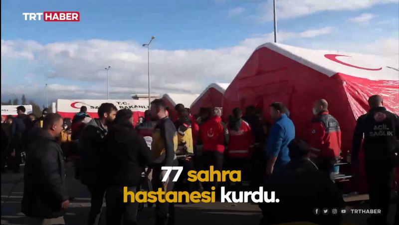Zəlzələdən zərər çəkmiş əyalətlərdə 77 səhra xəstəxanası yaradılıb 