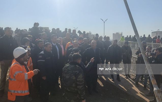 Ceyhun Bayramov xilasedicilərimizin əməliyyat apardığı ərazidə - Foto 