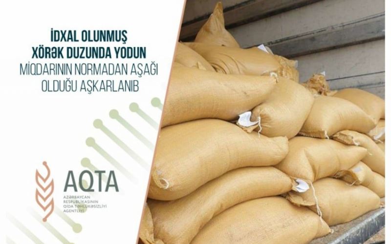 Xaricdən Azərbaycana gətirilən 22 ton xörək duzunda nöqsanlar aşkarlanıb 