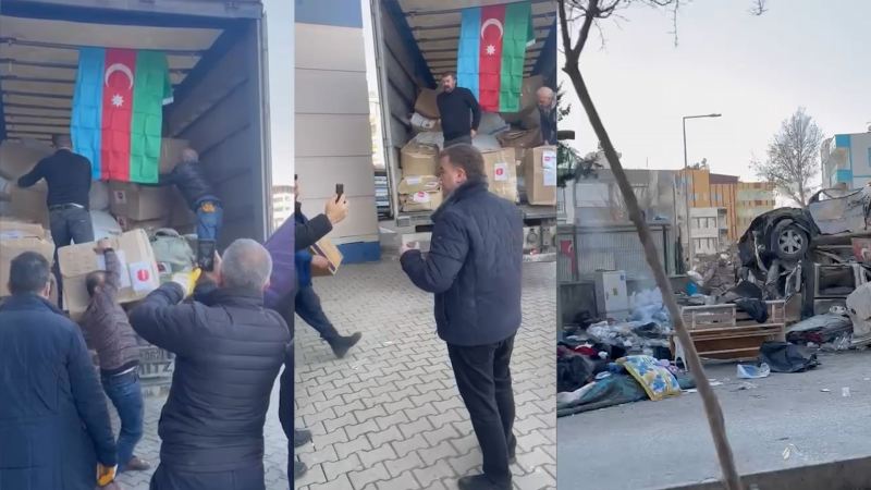 \"SƏDƏRƏK\" firması Adıyamana daha bir “TIR” yardım göndərdi -  VİDEO