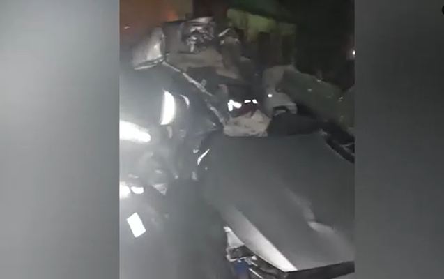 Şəmkir sakinləri qəzadan belə xilas oldu - Video