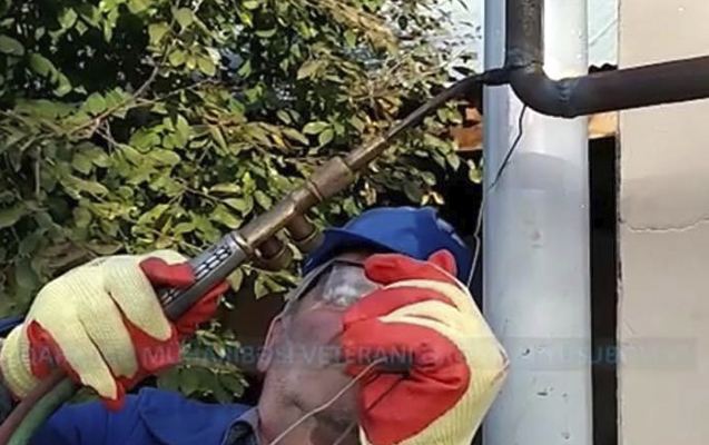 Müharibə veteranının fərdi yaşayış evi qazlaşdırıldı - Video