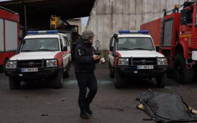 Rusiya atəşkəsdən əvvəl yanğınsöndürmə məntəqəsini vurdu: 1 ölü