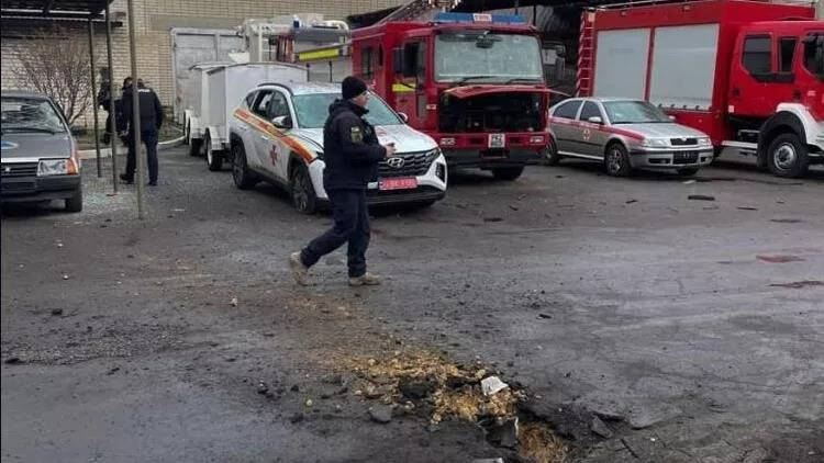 Rusiya yanğınsöndürmə məntəqəsini vurdu - Ölən var