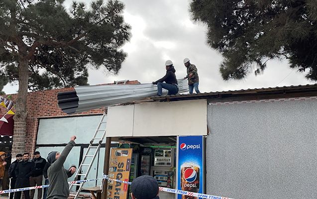 Bakıda qanunsuz tikilən obyekt söküldü - Fotolar
