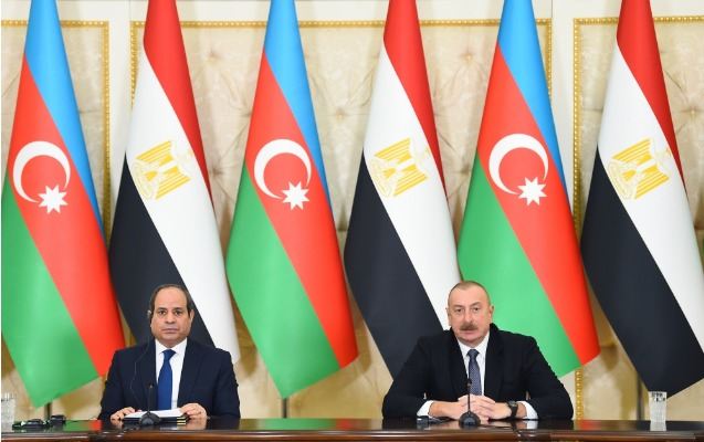 Prezidentlər mətbuata bəyanatlarla çıxış etdilər - Fotolar