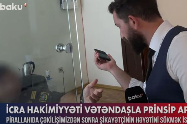 Pirallahıda çəkilişdən sonra şikayətçinin həyətini sökmək istəyirlər - VİDEO 