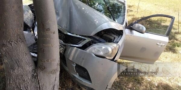 KİA ağaca çırpıldı: xəsarət alanlar var 
