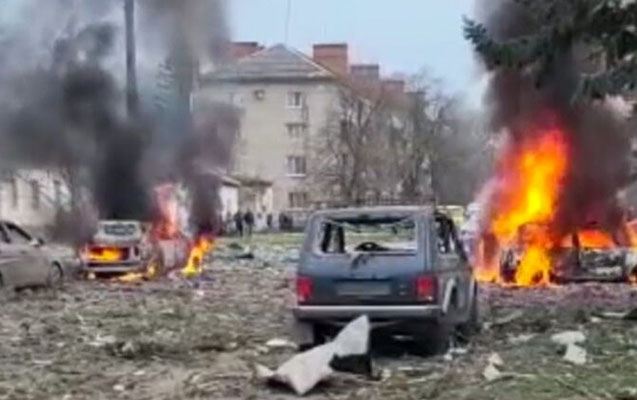 Rusiya Slavyanskı atəşə tutdu  - 2 ölü, 29 yaralı