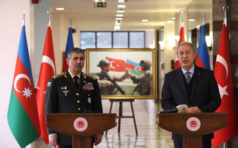 Zakir Həsənov və Hulusi Akar Konyada \"Anadolu Qartalı-2023\" təlimlərini izləyiblər 
