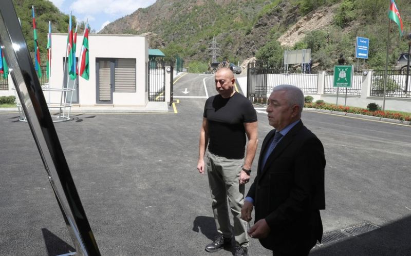 İlham Əliyev Kiçik Su Elektrik Stansiyasının açılışını edib 