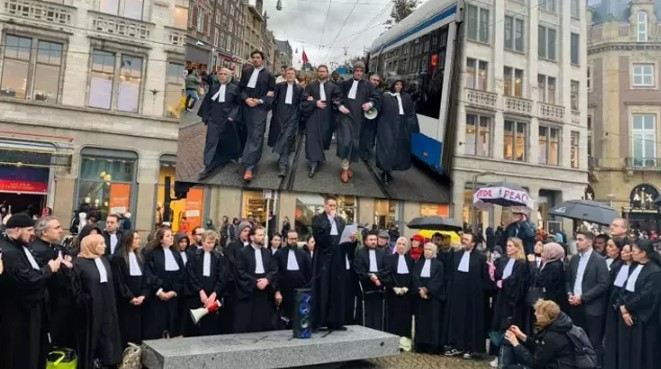 Hollandiyada 700 vəkil Qəzza üçün ayağa qalxdı: \"İsrail müharibə cinayətlərinə görə mühakimə edilsin!\"