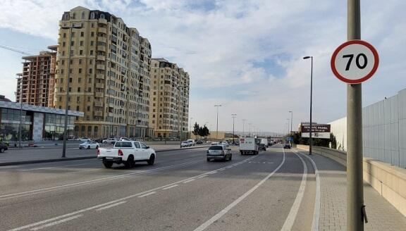 Bakının əsas prospektində sürət həddi endirildi 