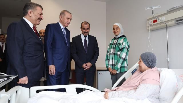 Prezident Ərdoğan Qəzzadan gətirilən xəstələri ziyarət edib 