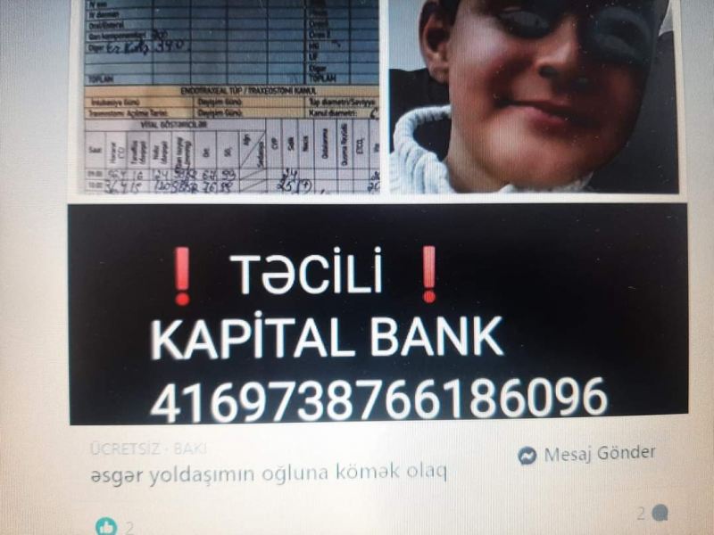 Azərbaycanda şok fırıldaqçılıq: Ölən uşağın adı ilə pul yığdılar