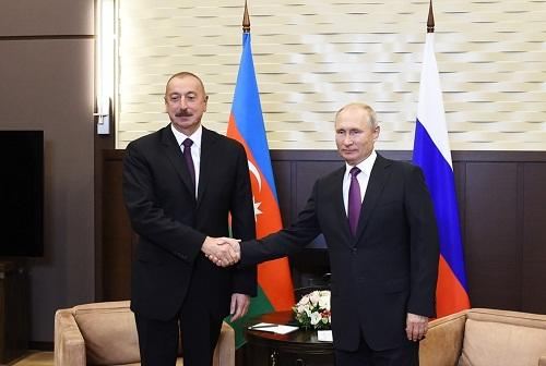 İlham Əliyevin Putinlə görüşü başladı 
