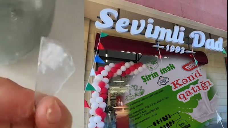 \"Sevimli  dad\"ın məhsulundan şüşə çıxdı - VIDEO