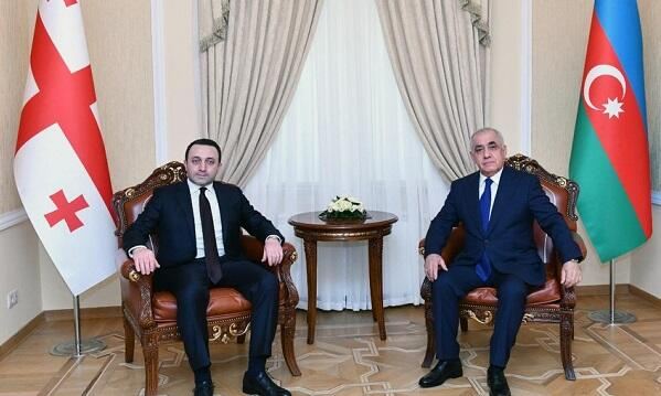 Əsədov və Qaribaşvili təməlqoyma mərasimində 