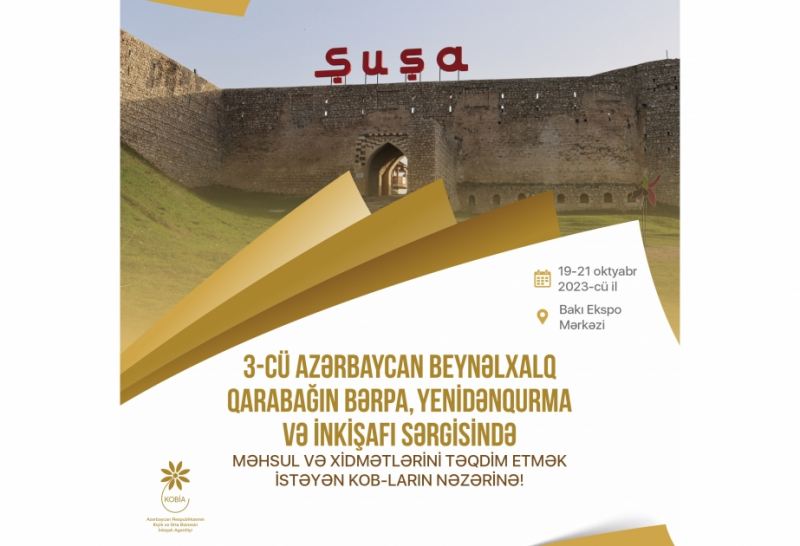 KOBİA \"Rebuild Karabakh” sərgisində xüsusi stendlə təmsil olunacaq 