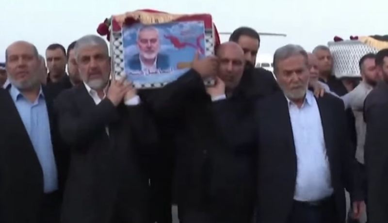 İsmayıl Haniyə dəfn olunur: Onu son mənzilə belə yola salırlar – VİDEO