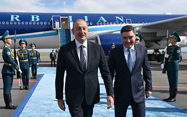 Prezident Qazaxıstandadır - Foto 