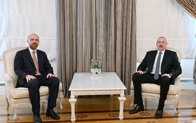 İlham Əliyev Bilal Ərdoğanı qəbul etdi 