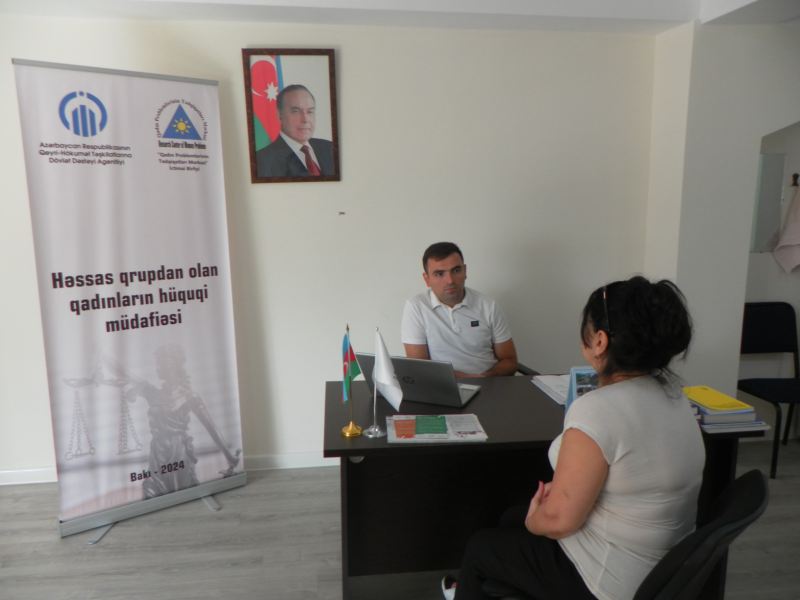 Həssas qrupdan olan qadınlara hüquqi yardım göstərildi 