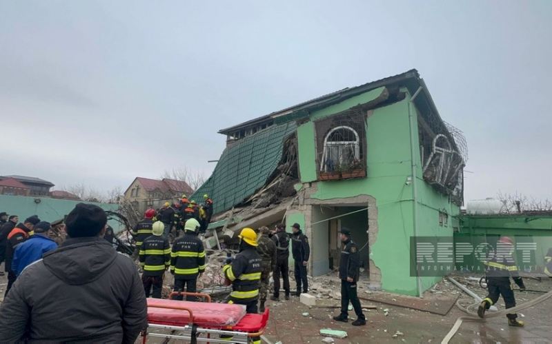 Novxanıda partlayış olub, yaralananlar var 