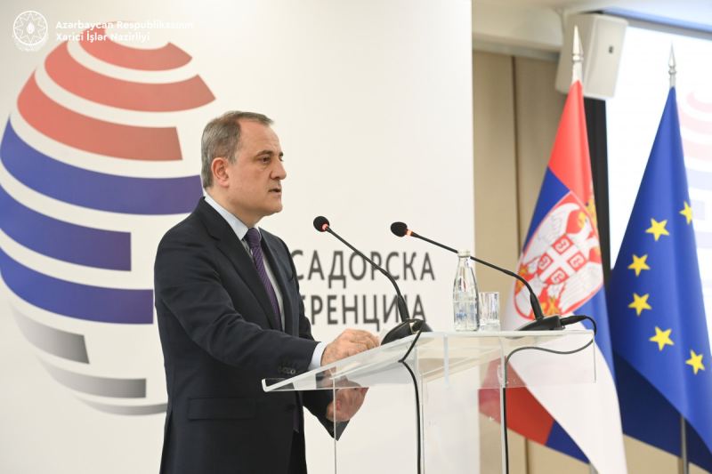 Ceyhun Bayramov Belqradda Səfirlər Konfransında çıxış edib 