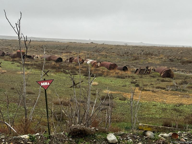Tərtərdə bir nəfər minaya düşüb 