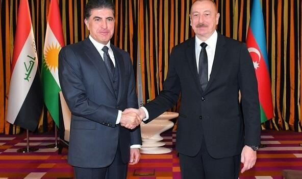 İlham Əliyev Bərzani ilə görüşdü 