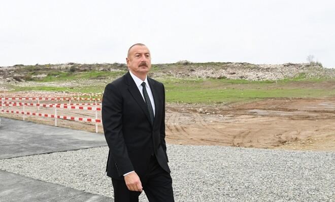 Prezident Xocalıda: Memorialın təməlini qoydu 