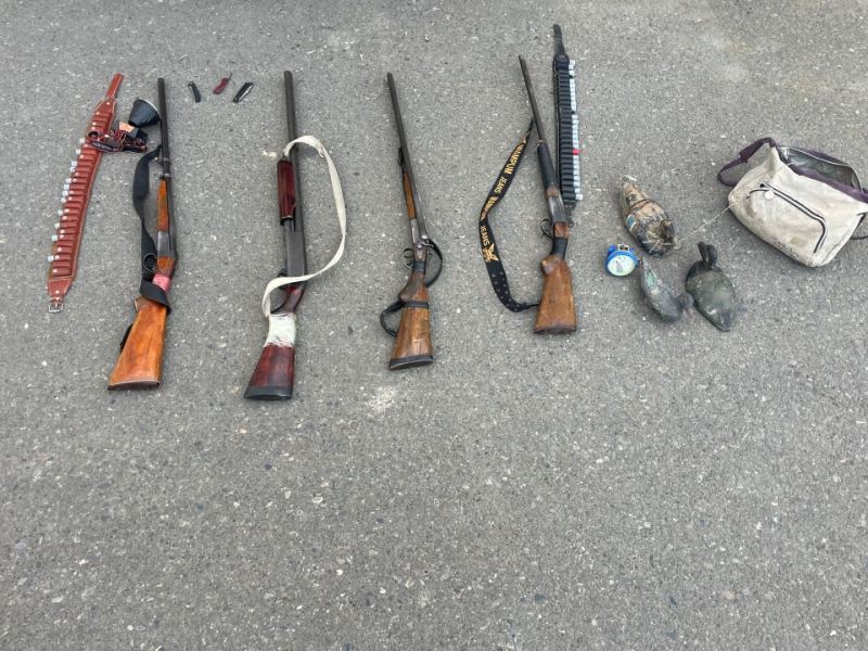 Sabirabadda qanunsuz ov etmək istəyən şəxslər saxlanılıb 