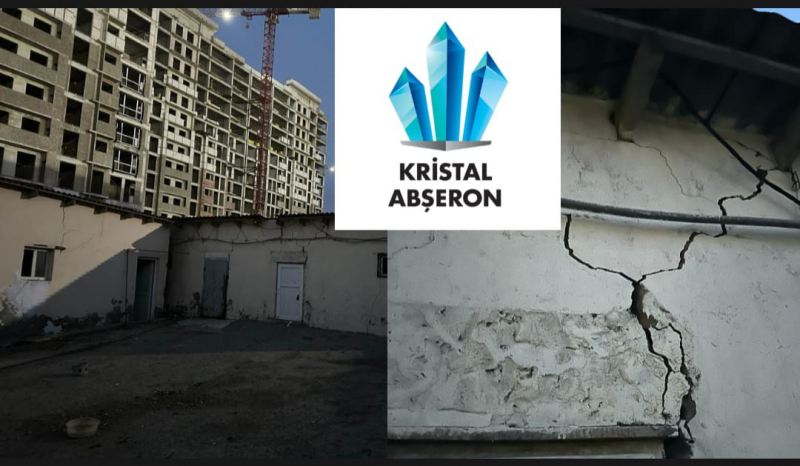 \"Kristal Abşeron\" sakinlərin evlərini başlarına uçurur- VİDEO