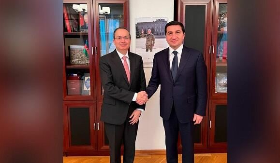 PA rəsmisi Pakistan səfiri ilə görüşdü - Foto 