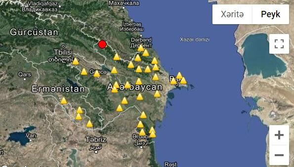 Sərhəddə güclü zəlzələ baş verib 