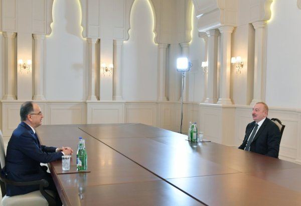 Prezident İlham Əliyev Albaniya Prezidenti Bayram Beqay ilə görüşüb 