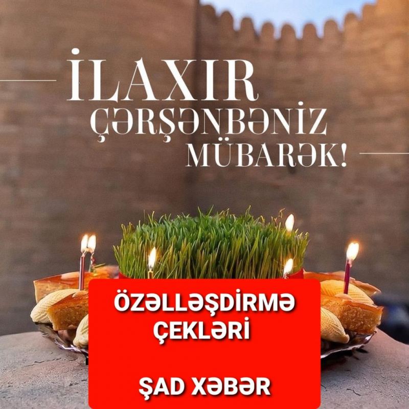 DİQQƏT: Xalqa şad xəbər 