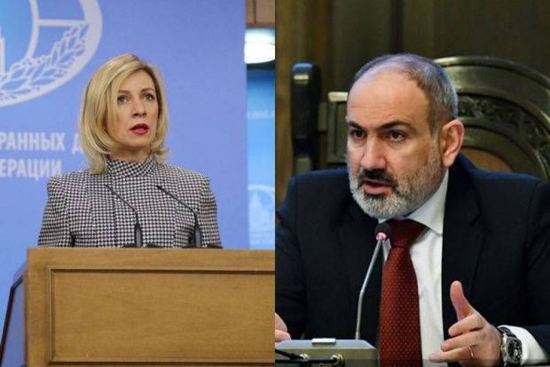 Zaxarova Paşinyanı tənqid edib 