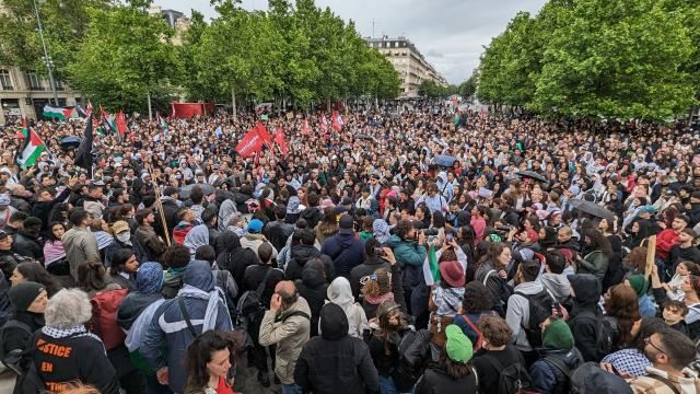 Parisdə fələstinlilərlə həmrəylik nümayişi keçirilib 