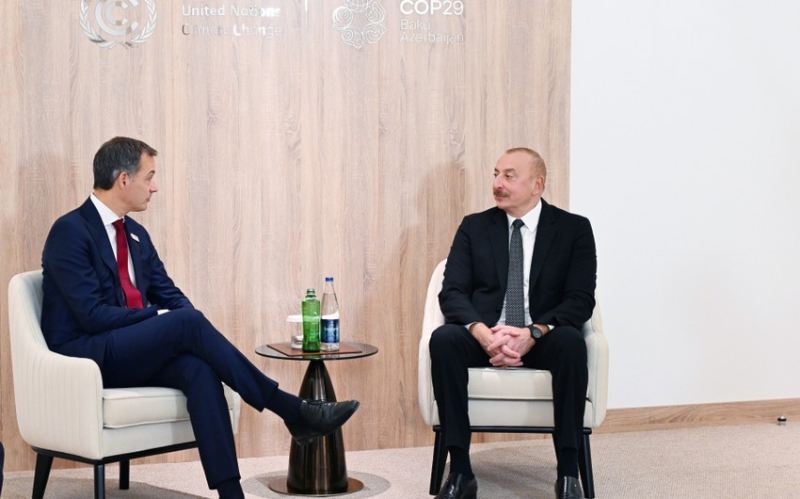 Prezident İlham Əliyev Belçikanın Baş naziri ilə görüşüb 