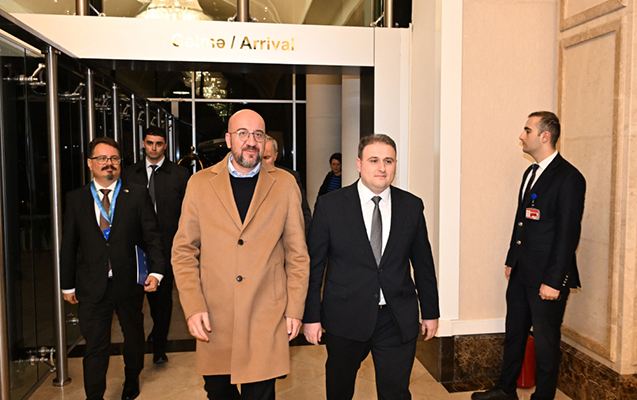 Şarl Mişel Azərbaycana gəldi - Foto 