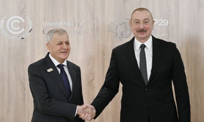 İlham Əliyev İraq prezidenti ilə görüşüb 