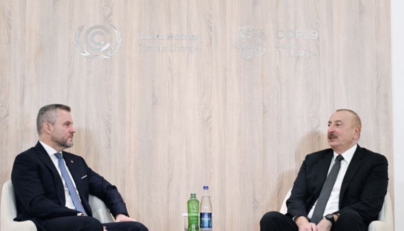 Prezident İlham Əliyev Slovakiya Prezidenti ilə görüşüb 