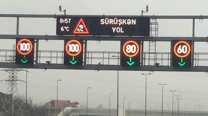 Bu yolda sürət həddi endirildi 