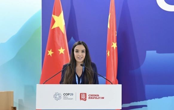 Leyla Əliyeva Çin pavilyonunda təşkil olunan paneldə iştirak edib 