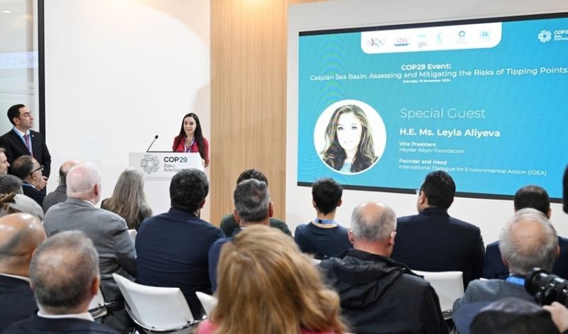 Leyla Əliyeva Xəzər dənizinin mühafizəsinə dair dəyirmi masa müzakirələrində iştirak etdi 