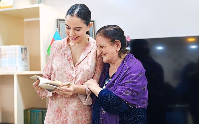 Leyla Əliyeva Qocalar evində - Fotolar 