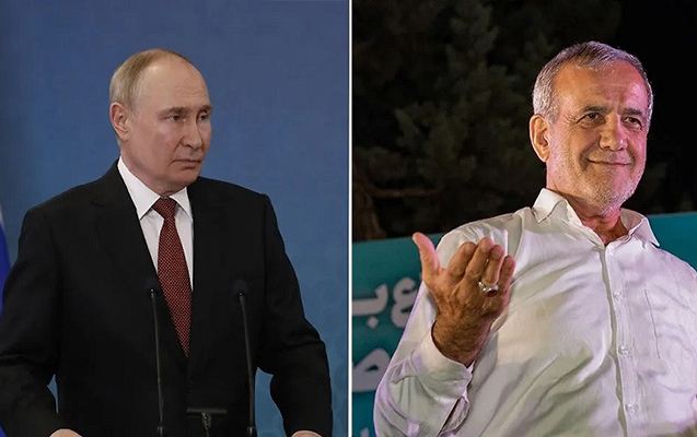 Putinlə Pezeşkianın görüşü başladı 